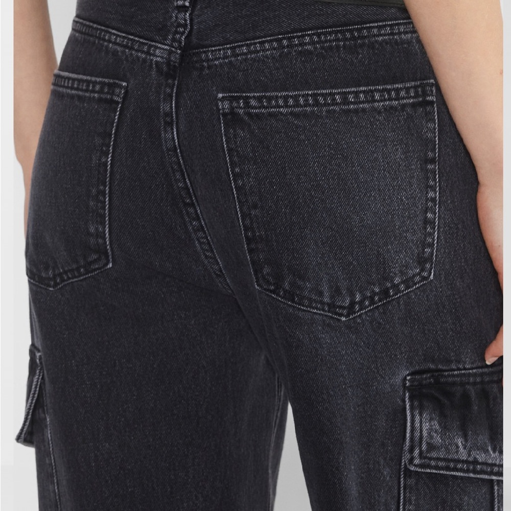 Women's Black Cargo Jeans - Picture 4 of 7